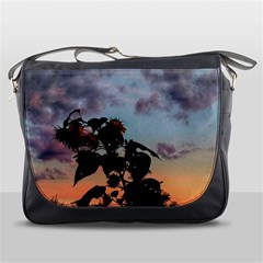 Sunflower Sunset Messenger Bag by okhismakingart