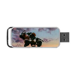 Sunflower Sunset Portable Usb Flash (two Sides) by okhismakingart