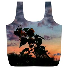 Sunflower Sunset Full Print Recycle Bag (xl) by okhismakingart