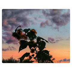 Sunflower Sunset Double Sided Flano Blanket (medium)  by okhismakingart