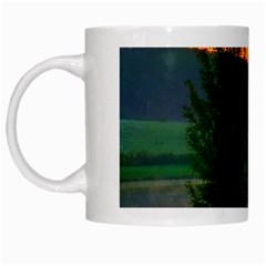 Lake Sunrise White Mugs by okhismakingart