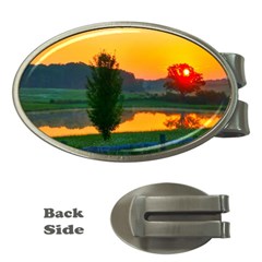 Lake Sunrise Money Clips (oval)  by okhismakingart