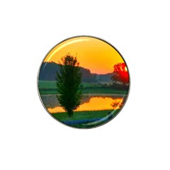 Lake Sunrise Hat Clip Ball Marker by okhismakingart