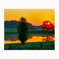 Lake Sunrise Small Glasses Cloth by okhismakingart