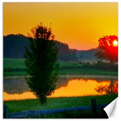 Lake Sunrise Canvas 16  X 16  by okhismakingart