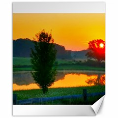 Lake Sunrise Canvas 16  X 20  by okhismakingart