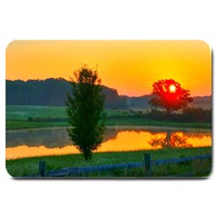 Lake Sunrise Large Doormat  by okhismakingart