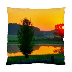 Lake Sunrise Standard Cushion Case (two Sides) by okhismakingart