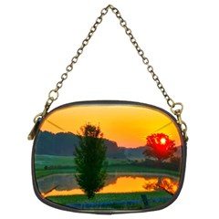 Lake Sunrise Chain Purse (two Sides) by okhismakingart