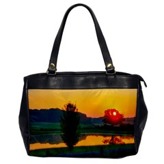 Lake Sunrise Oversize Office Handbag by okhismakingart