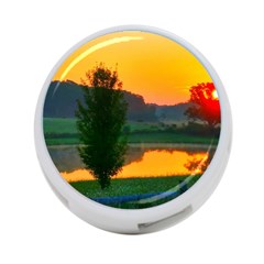 Lake Sunrise 4-port Usb Hub (one Side) by okhismakingart