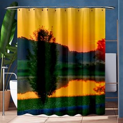 Lake Sunrise Shower Curtain 60  X 72  (medium)  by okhismakingart