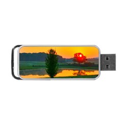 Lake Sunrise Portable Usb Flash (two Sides) by okhismakingart