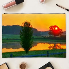 Lake Sunrise Cosmetic Bag (xxl) by okhismakingart