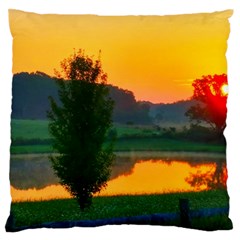 Lake Sunrise Standard Flano Cushion Case (one Side) by okhismakingart