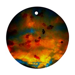 Tie-dye Sky Ornament (round) by okhismakingart