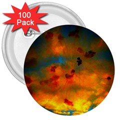 Tie-dye Sky 3  Buttons (100 Pack)  by okhismakingart