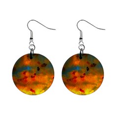 Tie-dye Sky Mini Button Earrings by okhismakingart