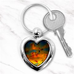 Tie-dye Sky Key Chains (heart)  by okhismakingart