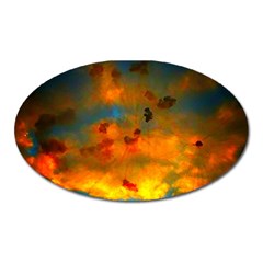 Tie-dye Sky Oval Magnet by okhismakingart