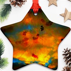 Tie-dye Sky Star Ornament (two Sides) by okhismakingart