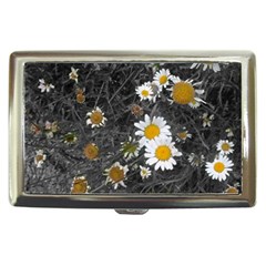 Black And White With Daisies Cigarette Money Case by okhismakingart