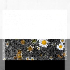 Black And White With Daisies Rectangular Jigsaw Puzzl by okhismakingart