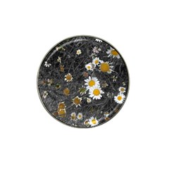 Black And White With Daisies Hat Clip Ball Marker by okhismakingart