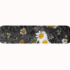 Black And White With Daisies Large Bar Mats by okhismakingart