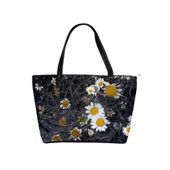 Black And White With Daisies Classic Shoulder Handbag by okhismakingart