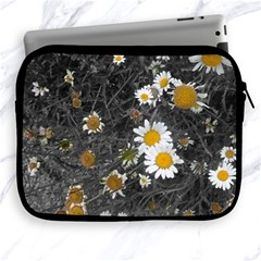 Black And White With Daisies Apple Ipad 2/3/4 Zipper Cases by okhismakingart