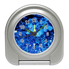 Blue Daisies Travel Alarm Clock by okhismakingart