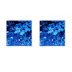 Blue Daisies Cufflinks (square) by okhismakingart