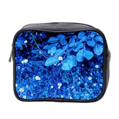 Blue Daisies Mini Toiletries Bag (two Sides) by okhismakingart