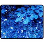 Blue Daisies Double Sided Fleece Blanket (Medium)  58.8 x47.4  Blanket Front