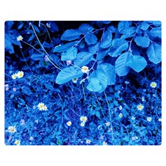 Blue Daisies Double Sided Flano Blanket (medium)  by okhismakingart