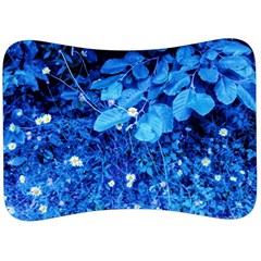 Blue Daisies Velour Seat Head Rest Cushion by okhismakingart