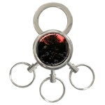 Daisies and Pink 3-Ring Key Chains Front