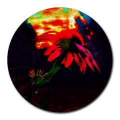 Neon Cone Flower Round Mousepads