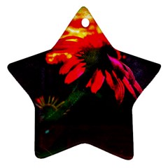 Neon Cone Flower Star Ornament (two Sides) by okhismakingart