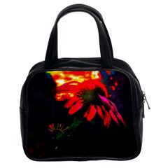 Neon Cone Flower Classic Handbag (two Sides) by okhismakingart