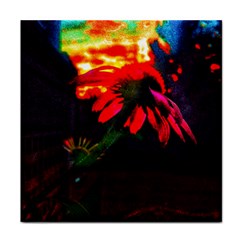 Neon Cone Flower Face Towel by okhismakingart