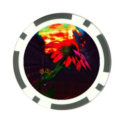 Neon Cone Flower Poker Chip Card Guard (10 Pack) by okhismakingart