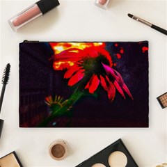 Neon Cone Flower Cosmetic Bag (large) by okhismakingart