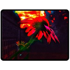 Neon Cone Flower Fleece Blanket (large)  by okhismakingart