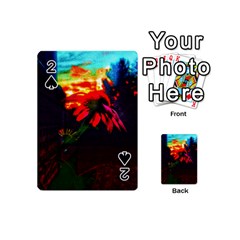 Neon Cone Flower Playing Cards 54 (mini) by okhismakingart