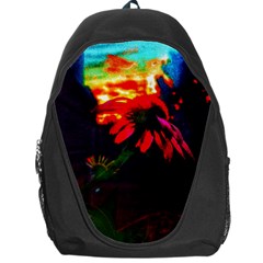 Neon Cone Flower Backpack Bag by okhismakingart