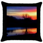 Pastel Sunrise Throw Pillow Case (Black) Front