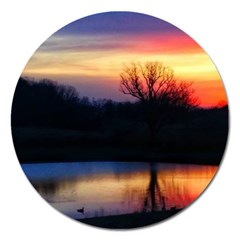 Pastel Sunrise Magnet 5  (round) by okhismakingart