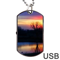 Pastel Sunrise Dog Tag Usb Flash (one Side) by okhismakingart